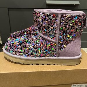 Sequin holographic uggs